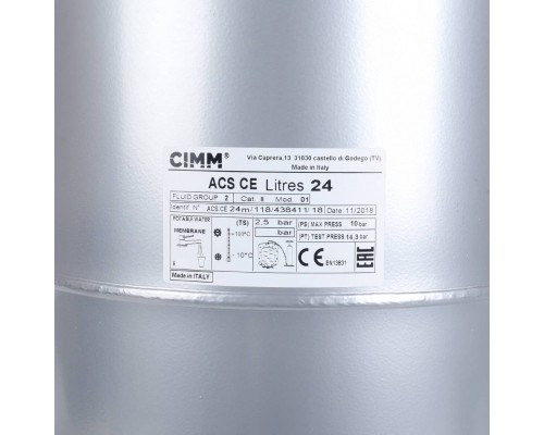 CIMM CIMM ACS Бак AСS 24 л 1" для водоснабжения вертикальный (цвет серый)