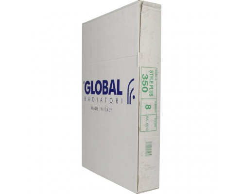 Радиатор биметаллический секционный Global STYLE PLUS 350 350 мм 8 секций боковое белый
