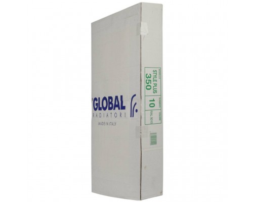 Радиатор биметаллический секционный Global STYLE PLUS 350 350 мм 10 секций боковое белый