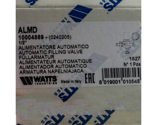 Watts  ALMD Подпиточный клапан ALIMAT 1/2" с манометром