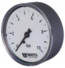 Watts  F+R100(MDA) 63/10 Манометр аксиальный   нр 1/4"х 10 бар (63мм)