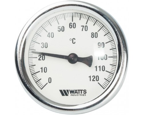 Watts  F+R801(T) 63/75 Термометр биметаллический  с погружной гильзой  63 мм, штуцер 75 мм