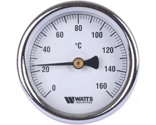 Watts  F+R801(T) 63/75 Термометр биметаллический  с погружной гильзой  63 мм, штуцер 75 мм.