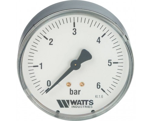 Watts  F+R100(MDA) 80/6x1/4" Манометр аксиальный 80мм, 0- 6 бар