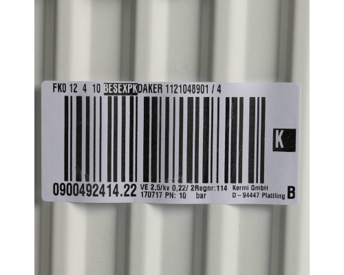 Радиатор стальной панельный Kermi Profil-K FK O 12 400х1000 мм боковое белый