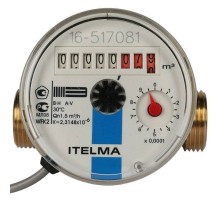 ITELMA Счетчики воды Счетчик холодной воды WFK24.D110 Ду=15мм, L=110мм с антимагнитной защитой и импульсным выходом (68172)