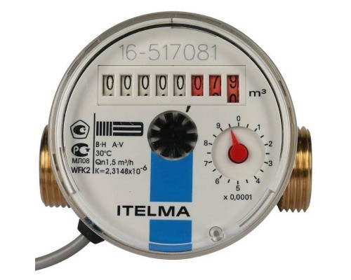 ITELMA Счетчики воды Счетчик холодной воды WFK24.D110 Ду=15мм, L=110мм с антимагнитной защитой и импульсным выходом (68172)