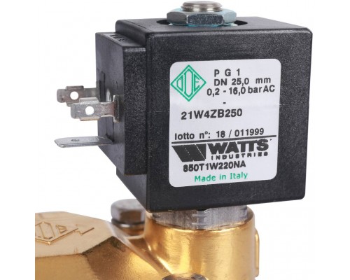Watts  850T (850T1W220NA) Соленоидный клапан для систем водоснабжения 1" 230 B Н.О.