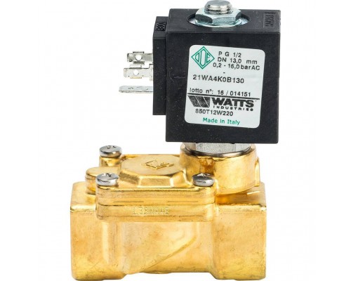 Watts  850Т (850T12W220) Соленоидный клапан для систем водоснабжения 1/2" 230V Н.З.