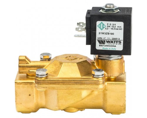 Watts  850Т (850T34W220NA) Соленоидный клапан для систем водоснабжения 3/4" 230V Н.О.