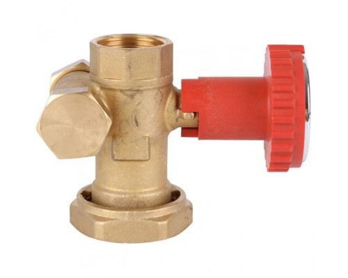 BARBERI  Шаровой перехватывающий клапан с встроенным термометром 0-120 °C (красная ручка)
