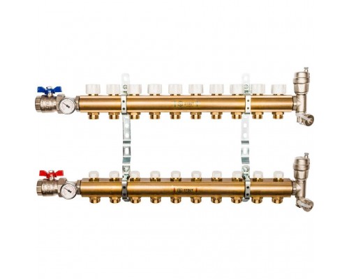 STOUT  Распределительный коллектор из латуни без расходомеров 10 вых.