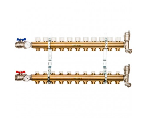 STOUT  Распределительный коллектор из латуни без расходомеров 11 вых.