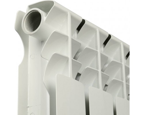 Радиатор алюминиевый секционный ROMMER Optima 500 500 мм 4 секций боковое белый