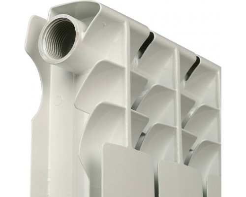 Радиатор алюминиевый секционный ROMMER Optima 500 500 мм 12 секций боковое белый