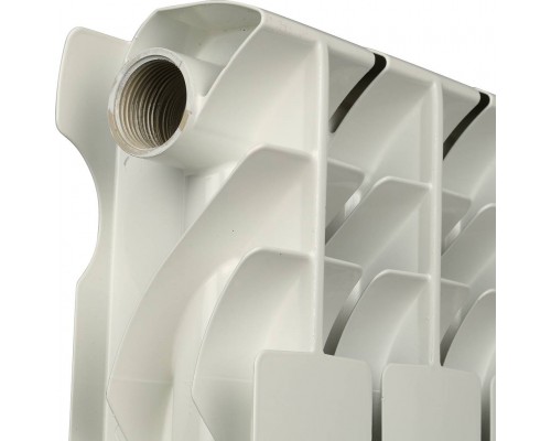 Радиатор алюминиевый секционный ROMMER Plus 500 500 мм 4 секций боковое белый