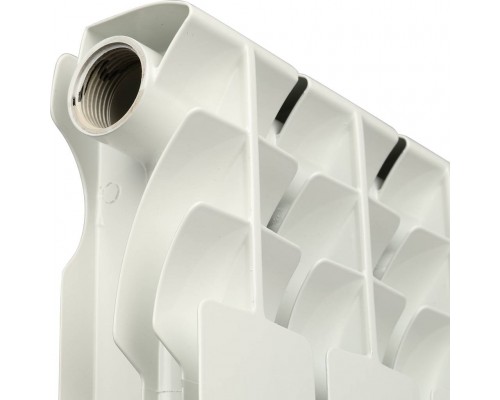 Радиатор биметаллический секционный ROMMER Optima BM 500 500 мм 4 секций боковое белый