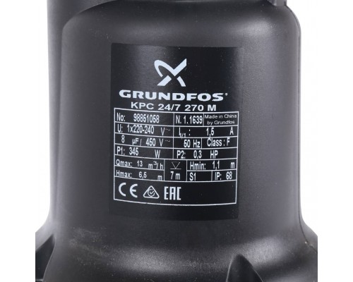 Grundfos KPC Погружной насос для дренажа KPC 24/7 270