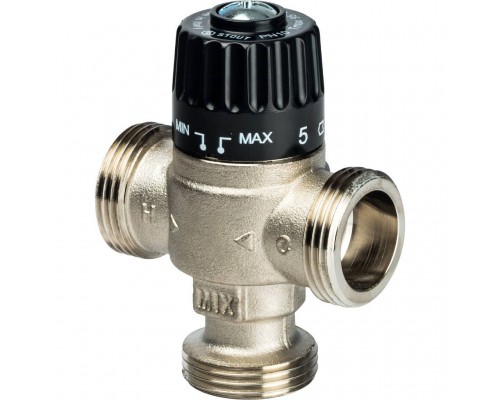STOUT  Термостатический смесительный клапан для систем отопления и ГВС 1"  НР   30-65°С KV 1,8 SVM-0025-186525