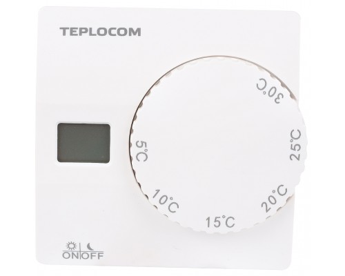 Teplocom  Термостат комнатный Teplocom TS-2AA/8A, проводной, реле 250В, 8А