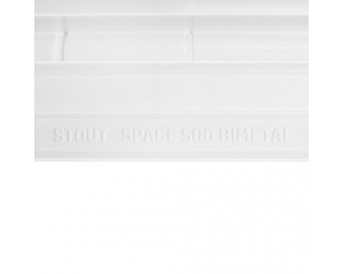 Радиатор биметаллический секционный STOUT SPACE 500 500 мм 10 секций боковое белый