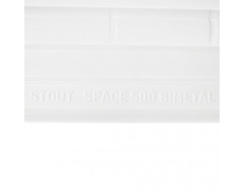 Радиатор биметаллический секционный STOUT SPACE 500 500 мм 12 секций боковое белый