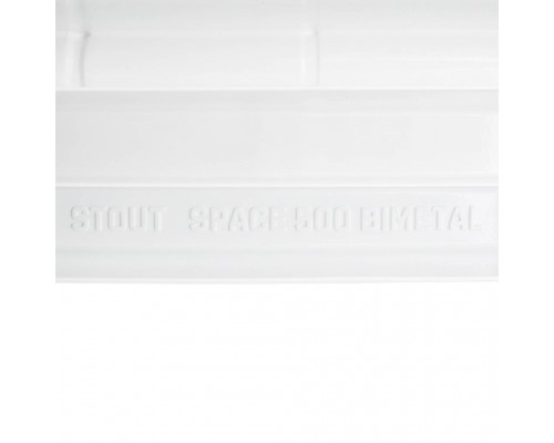Радиатор биметаллический секционный STOUT SPACE 500 500 мм 14 секций боковое белый