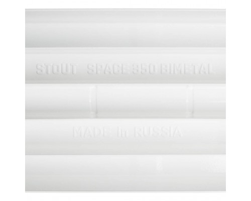 Радиатор биметаллический секционный STOUT SPACE 350 350 мм 12 секций боковое белый