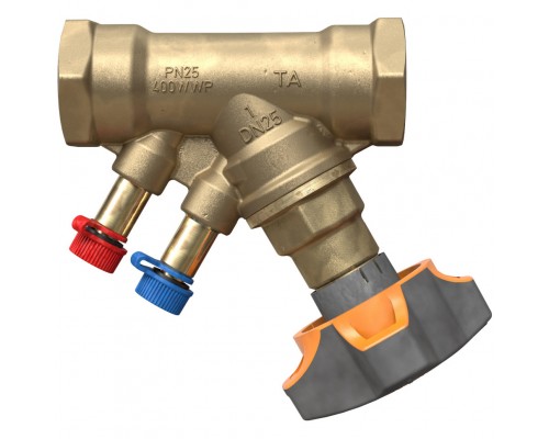 IMI  Клапан балансировочный ручной STAD без дренажа, внутренняя резьба, DN 15, Kvs = 2,56 м3/ч, Tmax = 120°C, PN25, материал корпуса - AMETAL