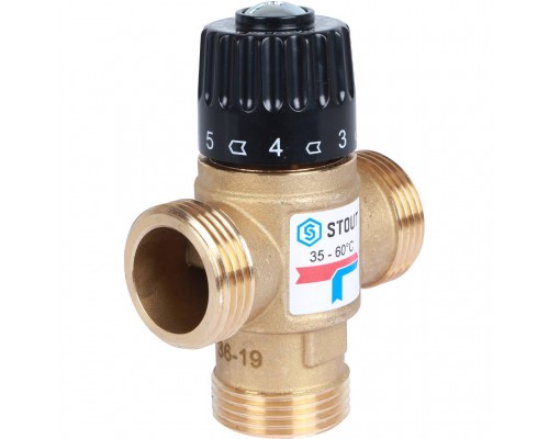 STOUT  Термостатический смесительный клапан для систем отопления и ГВС 1" резьба