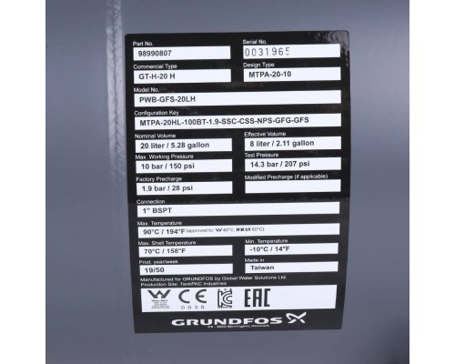 Grundfos  Насос JP 5-48 PT-H 1x230V 50Hz 1,5m SCHUKO HU