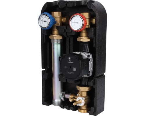 STOUT SDG-0003 Насосная группа с 3-х ходовым приводным смесителем 1"с насосом Grundfos UPM3 Hybrid 25-70