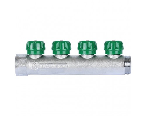 STOUT  SMB-6850-013404 STOUT Коллектор регулирующий 1", 4 отвода 3/4" ЕК