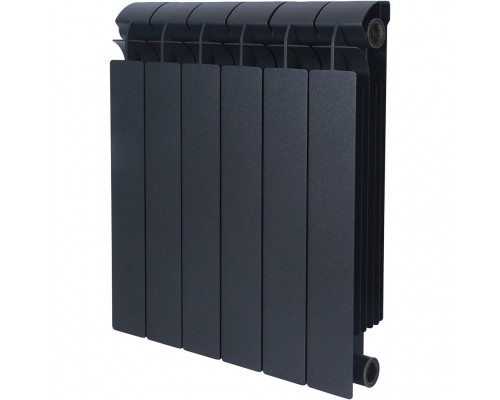 Радиатор биметаллический секционный Global STYLE PLUS 500 500 мм 6 секций черный