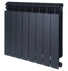 Радиатор биметаллический секционный Global STYLE PLUS 500 500 мм 8 секций черный