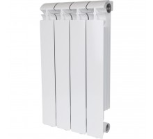 Радиатор алюминиевый секционный STOUT ALPHA 500 AL 500 мм 4 секций боковое белый