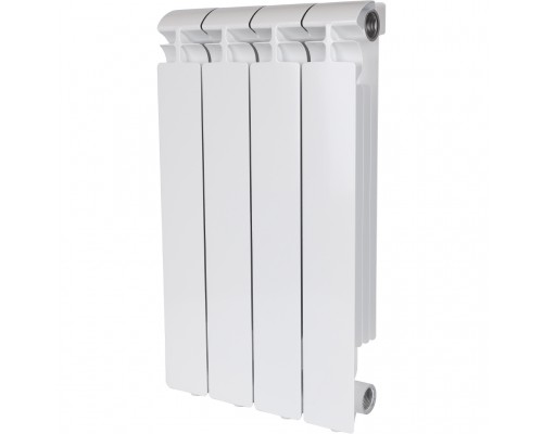 Радиатор алюминиевый секционный STOUT ALPHA 500 AL 500 мм 4 секций боковое белый
