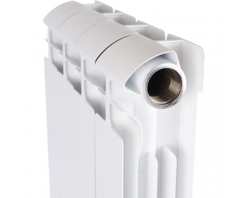 Радиатор биметаллический секционный STOUT ALPHA 500 BM 500 мм 4 секций боковое белый