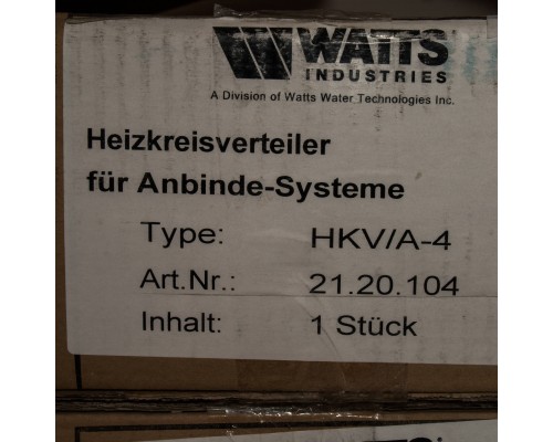 Watts  Коллектор для радиаторной разводки HKV/A-4