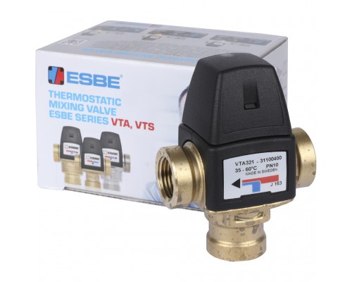 Esbe  Клапан термостатический смесительный VTA321 35-60C вн.1/2, KVS 1,5