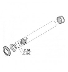 PROTHERM Соосная труба DN 60/100 мм - 0.2м T1D-200