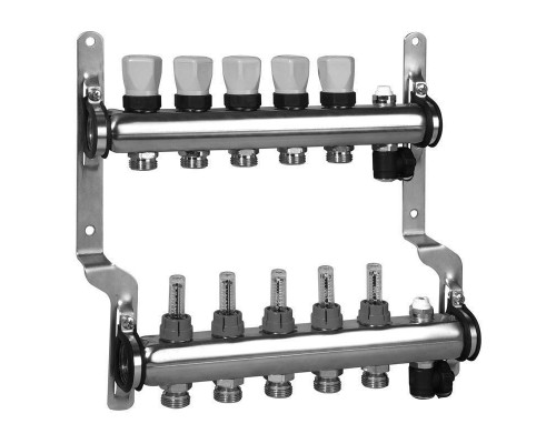 Meibes Коллектор для систем напольного отопления с расходомерами (нержав. сталь) RW 1794143