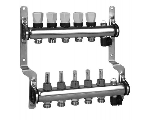 Meibes Коллектор для систем напольного отопления с расходомерами 328мм