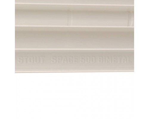 Радиатор биметаллический секционный STOUT SPACE 500 500 мм 5 секций боковое белый