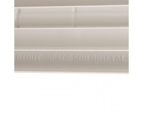 Радиатор биметаллический секционный STOUT SPACE 500 500 мм 9 секций боковое белый