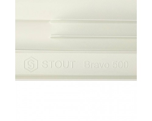 Радиатор алюминиевый секционный STOUT BRAVO 500 500 мм 8 секций боковое белый