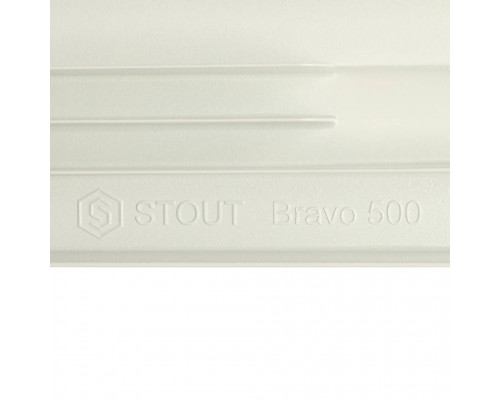 Радиатор алюминиевый секционный STOUT BRAVO 500 500 мм 10 секций боковое белый