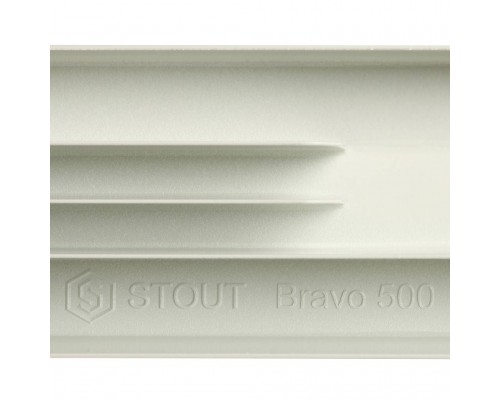 Радиатор алюминиевый секционный STOUT BRAVO 500 500 мм 12 секций боковое белый