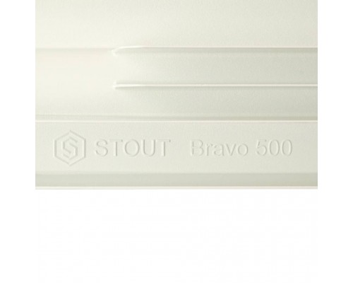 Радиатор алюминиевый секционный STOUT BRAVO 500 500 мм 14 секций боковое белый