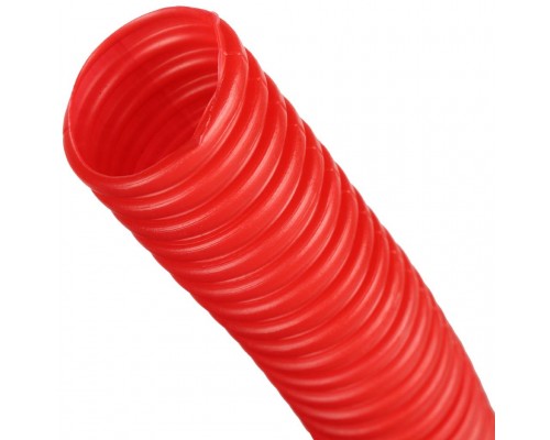 STOUT SPG-0002 Труба гофрированная ПНД, цвет красный, наружным диаметром 32 мм для труб диаметром 25 мм SPG-0002-503225